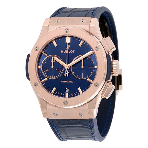 Hublot Classic Fusion Automatic Blue Sunray Dial 18kt King